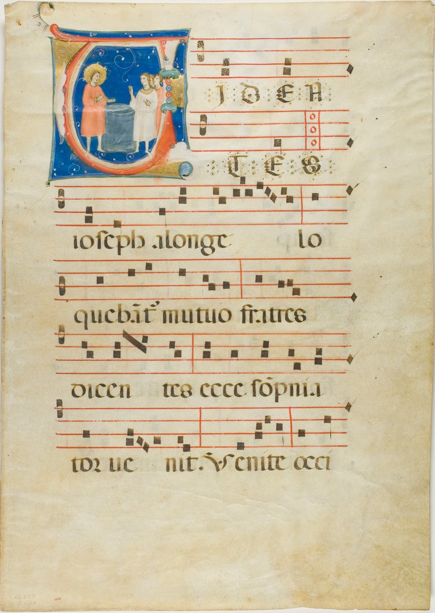 جوزيف وإخوته في البئر ، الأولي V من Antiphonary بواسطة نيري دا ريميني