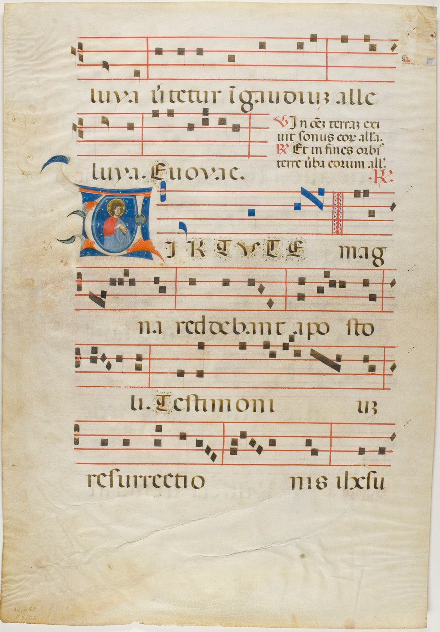 القديس الشهيد في بداية تاريخية "V" من Antiphonary بواسطة نيري دا ريميني