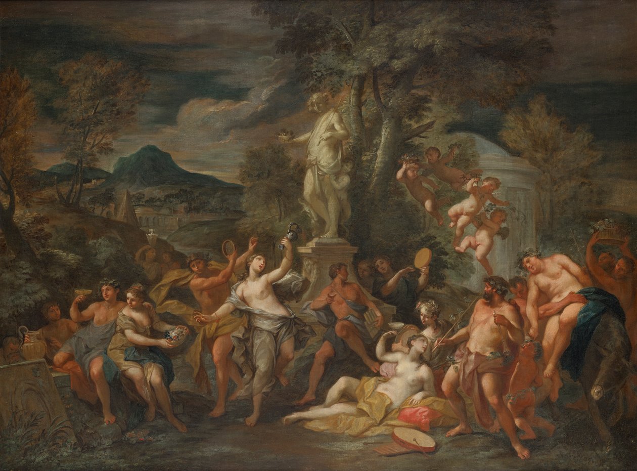 Bacchanal في المناظر الطبيعية بواسطة فنان غير معروف