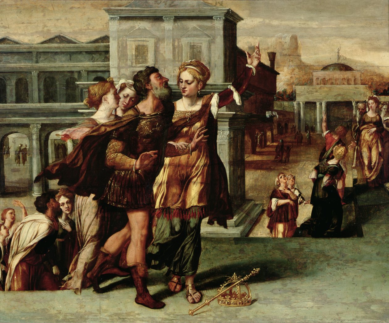 أغسطس (63-14 قبل الميلاد) و Tiburtine Sibyl ، c.1540-50 بواسطة المدرسة الهولندية