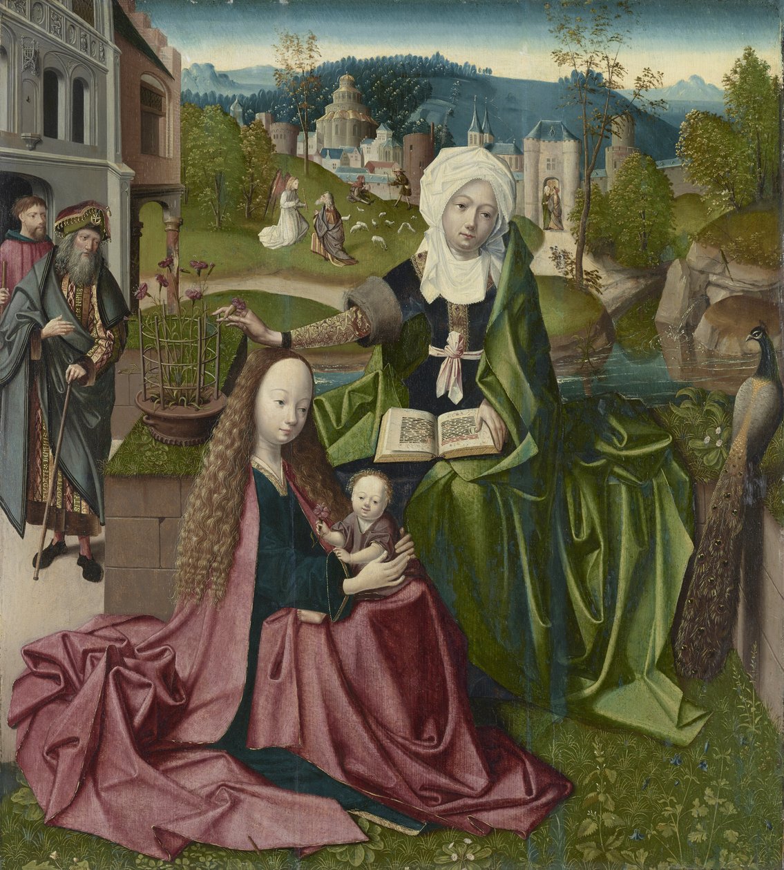 العذراء والطفل مع سانت آن ، c.1495 بواسطة المدرسة الهولندية