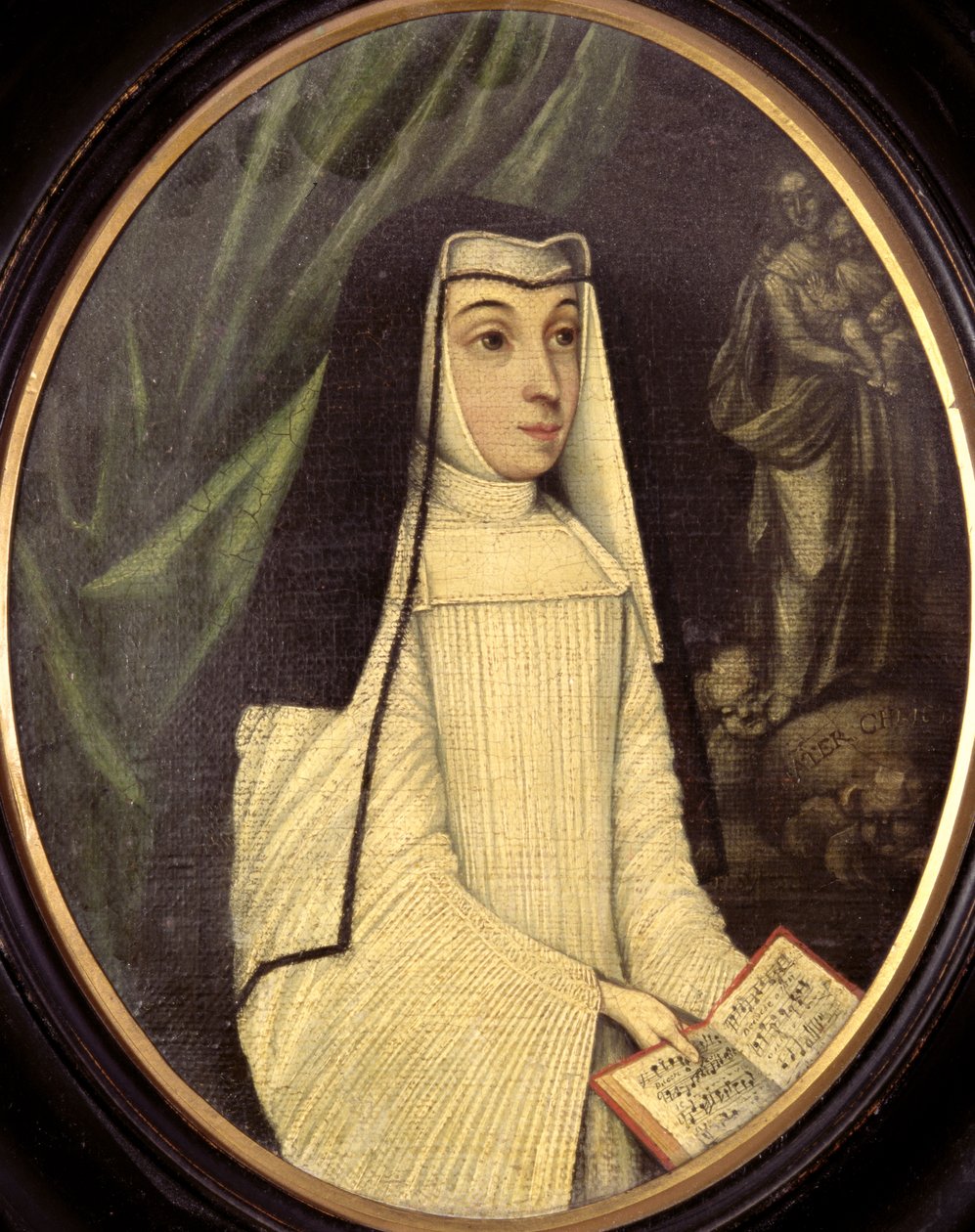 ماري باربارا هدلستون (1708-87) في عادة راهبة من رتبة الكنسيس الأوغسطينية في الدير الإنجليزي في بروج ، c.1727 بواسطة المدرسة الهولندية