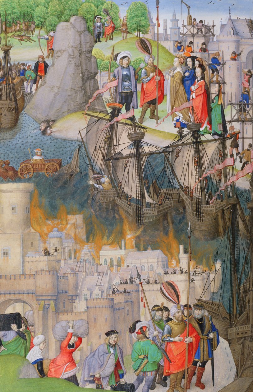 السيدة 311 ص .122 ضد مشاهد من الإينيد ، من فيرجيل ، 1472-1473 بواسطة المدرسة الهولندية