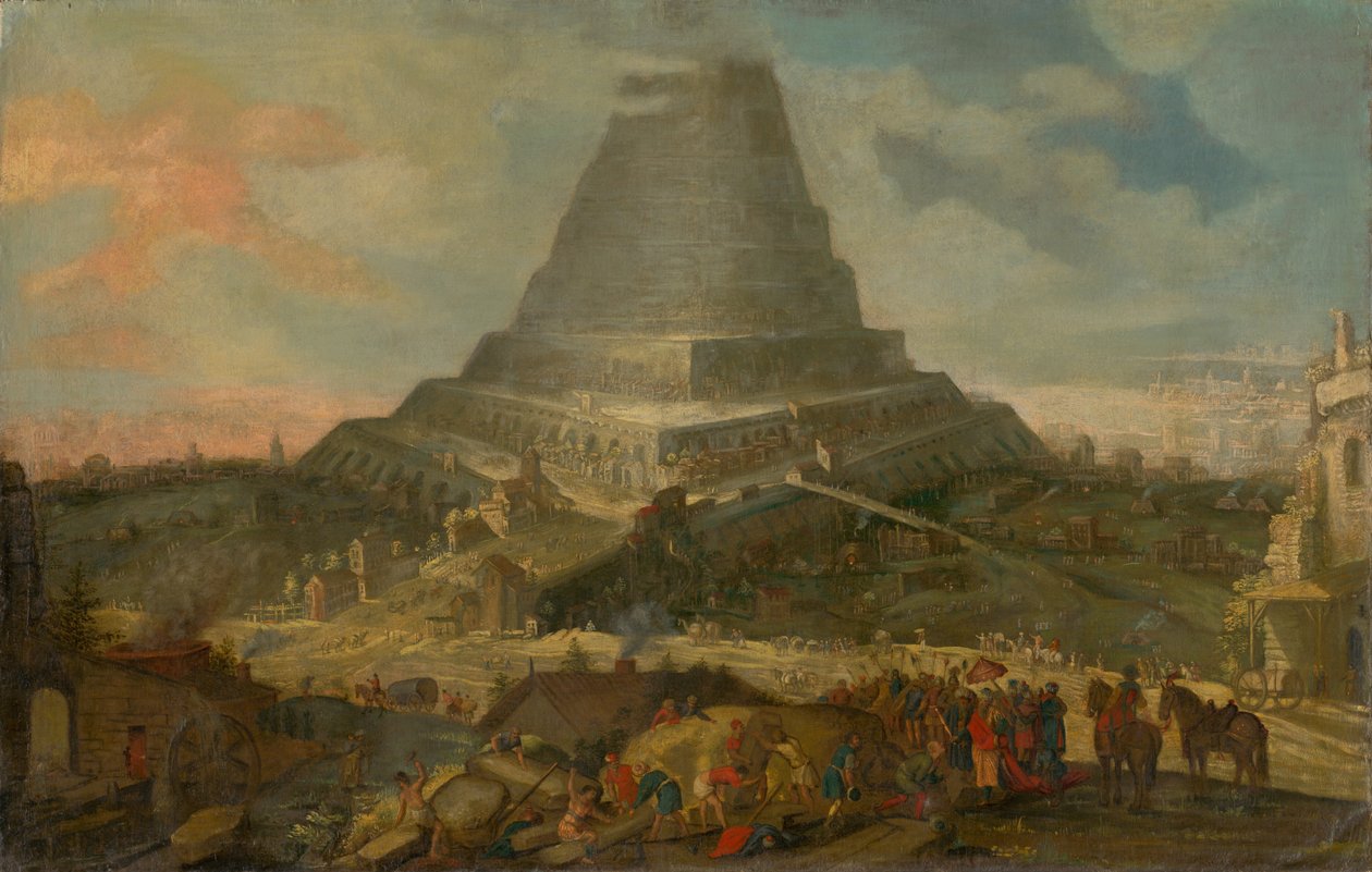 برج بابل ، 1610-25 بواسطة المدرسة الهولندية