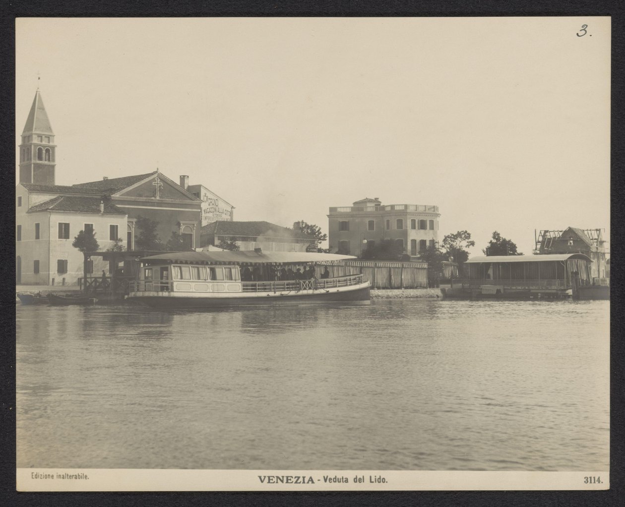 منظر للميناء من ليدو فينيسيا - Veduta del Lido (العنوان على الكائن) بواسطة جمعية التصوير الفوتوغرافي الجديدة