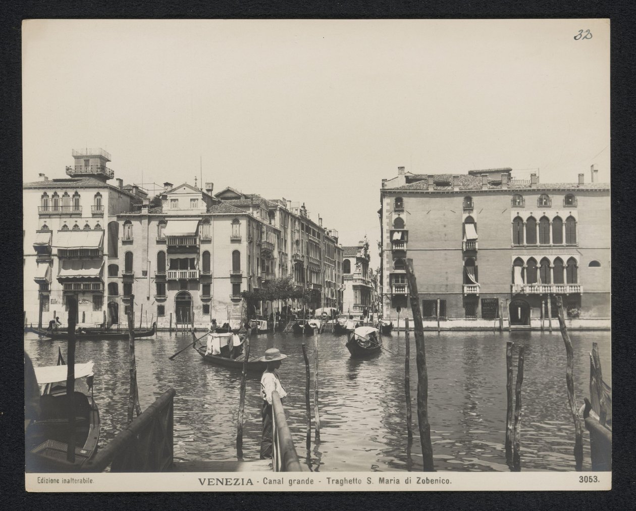 Verboten naar de Church of Santa Maria del Giglio te Venetië البندقية - القناة الكبرى - العبارة S. Maria di Zobenico (العنوان على الجسم) بواسطة جمعية التصوير الفوتوغرافي الجديدة