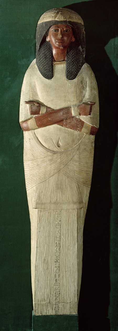 لوحة غطاء من Piays Mummy ، c.1279-1213 قبل الميلاد (الخشب المطلي ، الجص) بواسطة المملكة الحديثة المصرية