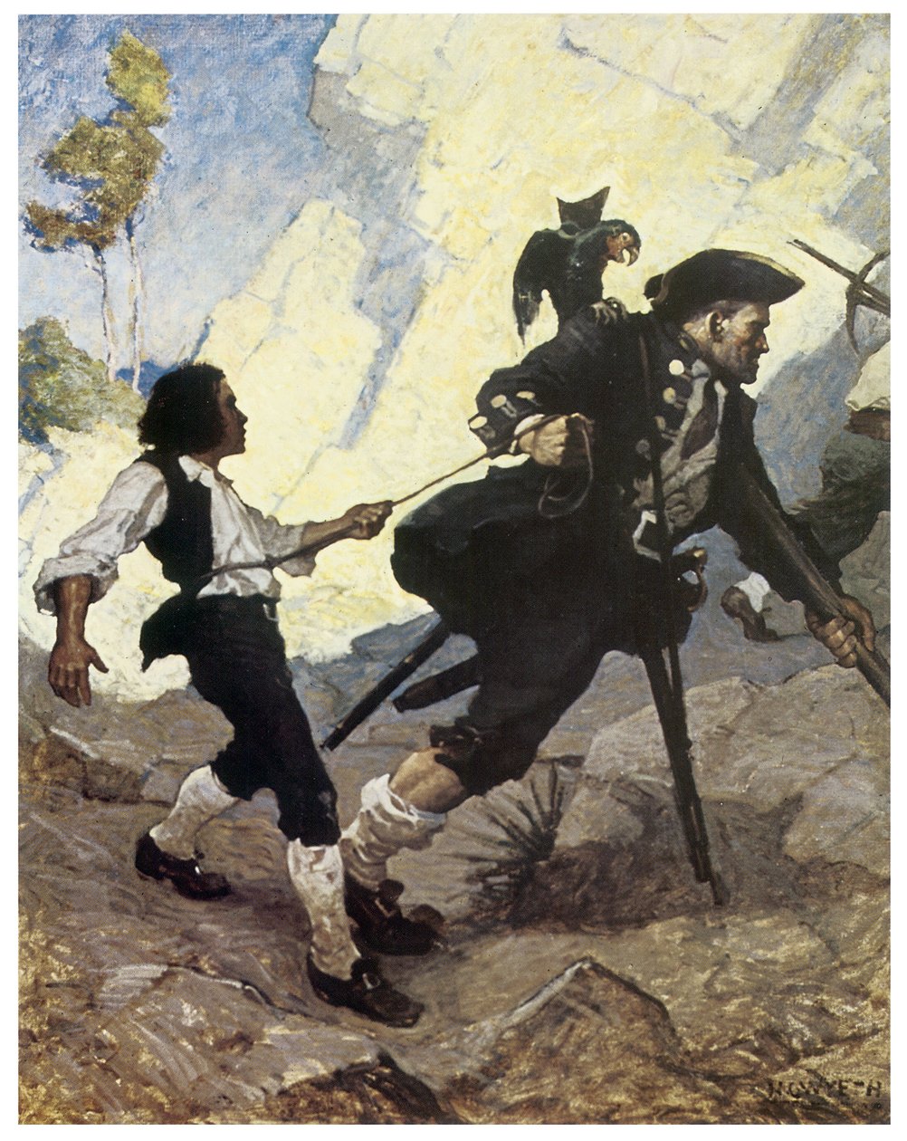 رسم توضيحي لعام 1911 بواسطة Newell Convers Wyeth (1882-1945) لرواية "L