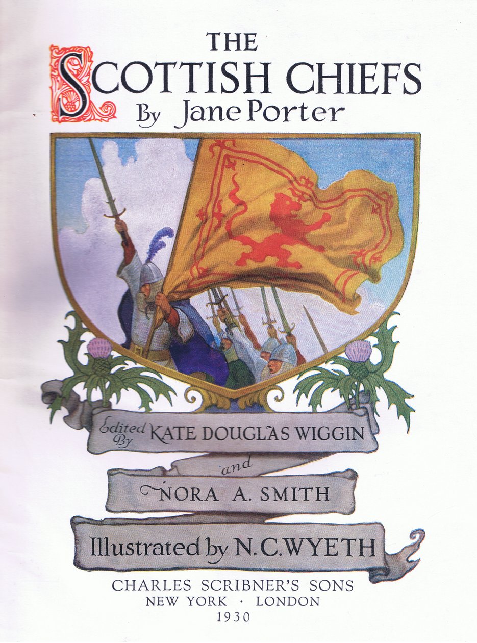 تصميم صفحة العنوان ، من The Scottish Chiefs الذي نشره Charles Schribner