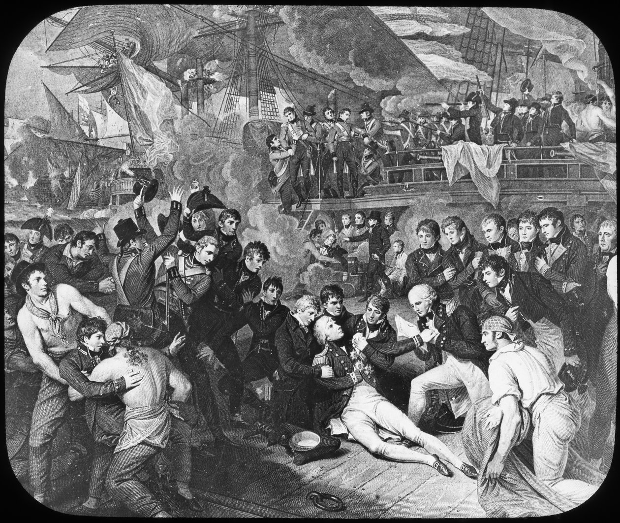 أصيب اللواء اللورد نيلسون في معركة ترافلغار عام 1805 بواسطة نيوتن وشركاه