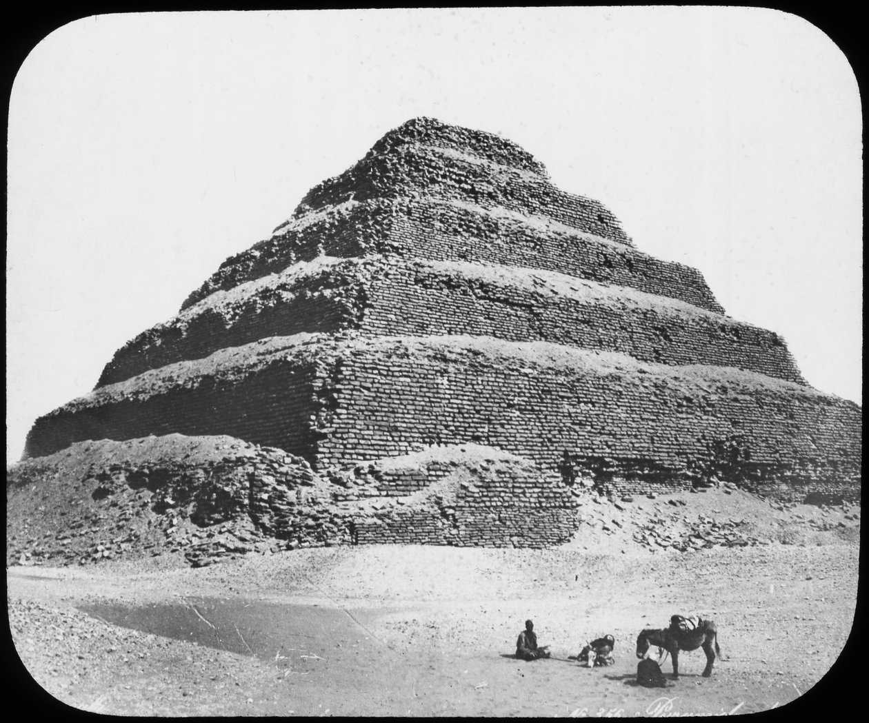 هرم متدرج للملك زوسر ، سقارة ، مصر ، c1890 بواسطة نيوتن وشركاه