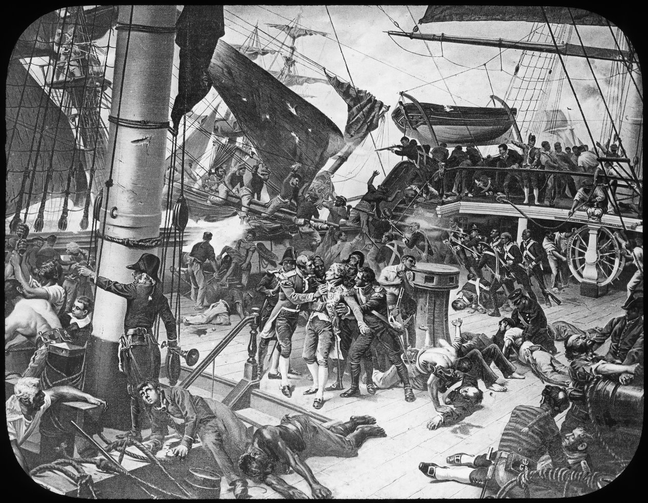 سطح السفينة HMS Victory ، 1805 بواسطة نيوتن وشركاه