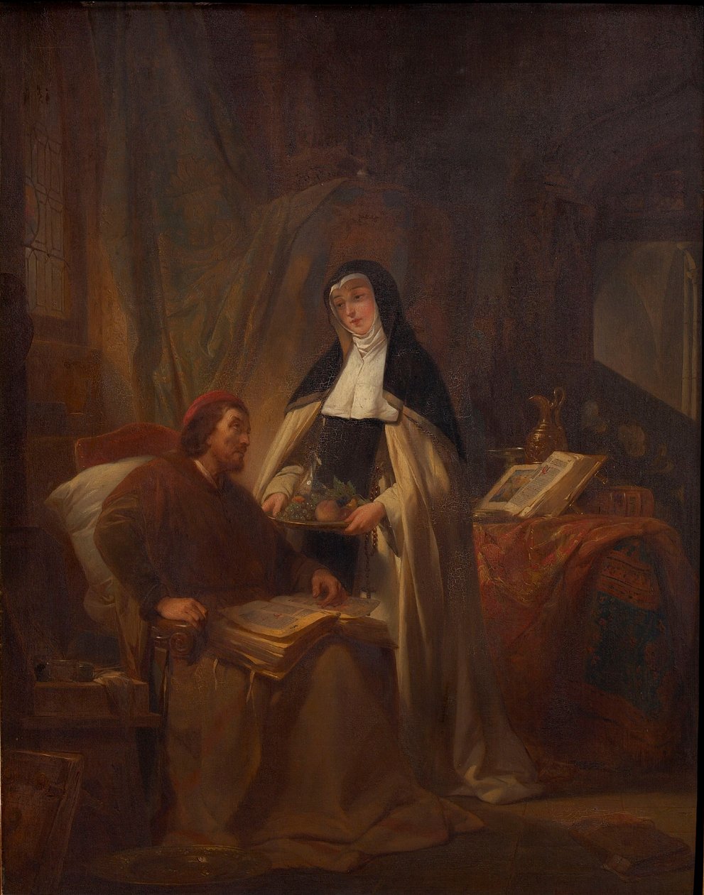هانز ميملينج في Sint-Janshospitaal في بروج ، 1841. بواسطة نيكايس دي كايزر