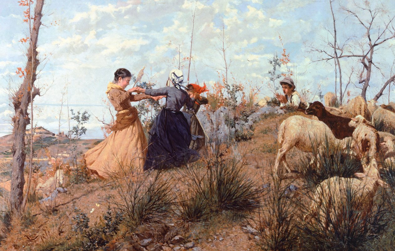 Ring-around-the-rosey ، بقلم نيكولو كانيشي (1846-1906). بواسطة Nicocolo Cannicci