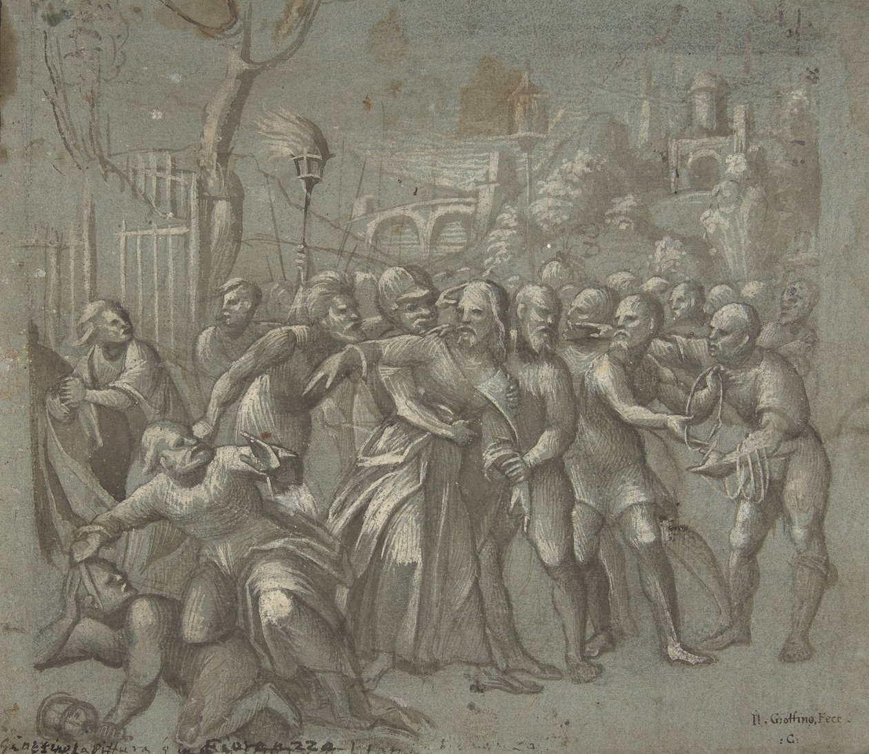 القبض على المسيح ، كاليفورنيا. 1545-46. بواسطة نيكولو جيولفينو