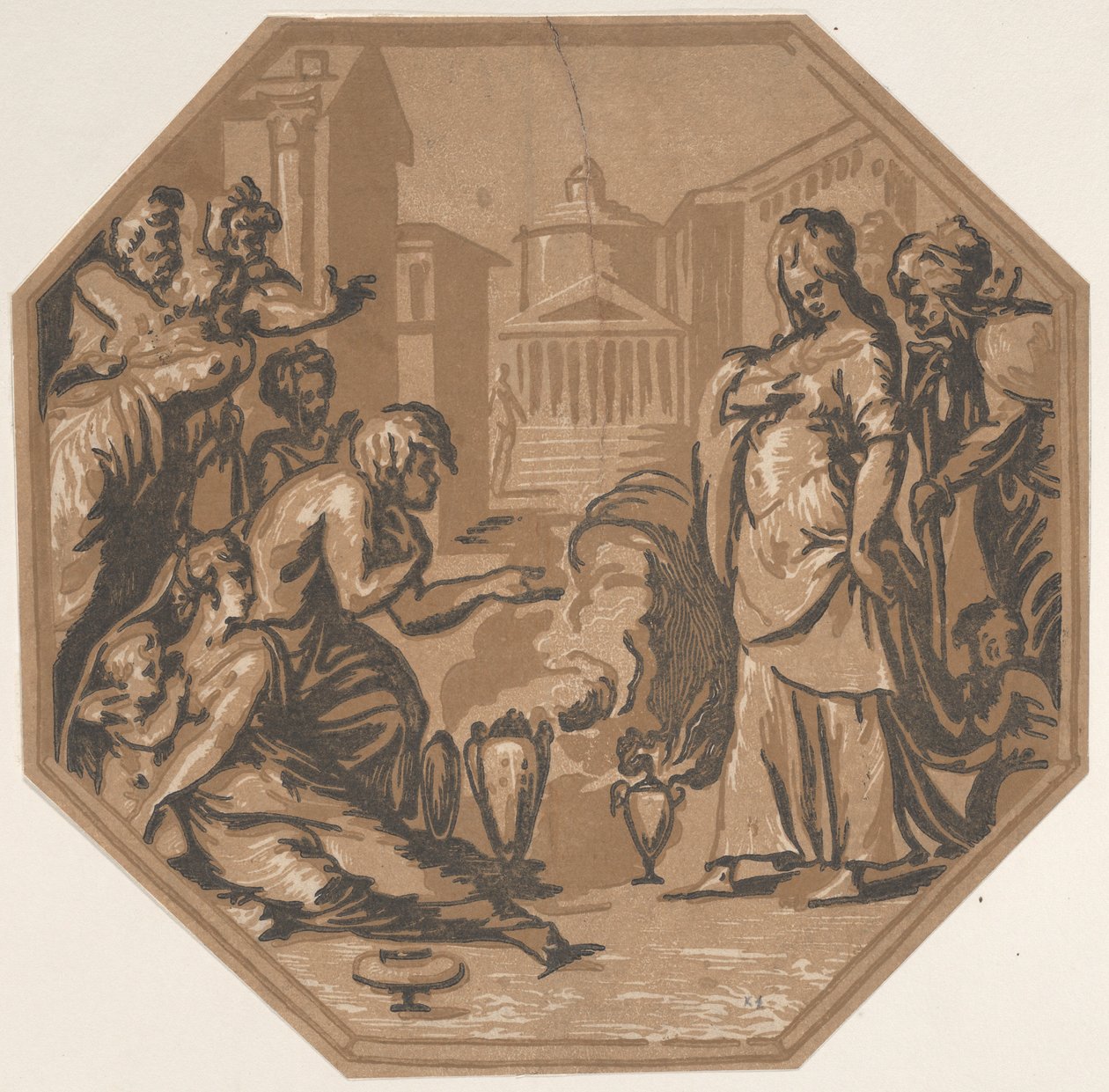 الناس الذين يكرمون جمال Psyche ، كاليفورنيا. 1540-50. ، كاليفورنيا. 1540-50. بواسطة نيكولو فيسينتينو