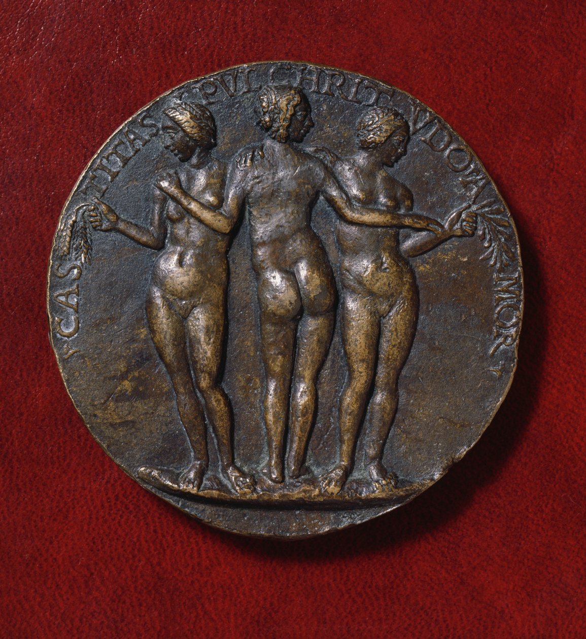 Medal depicting The Three Graces (bronze) بواسطة نيكولو دي جيوفاني فيورنتينو