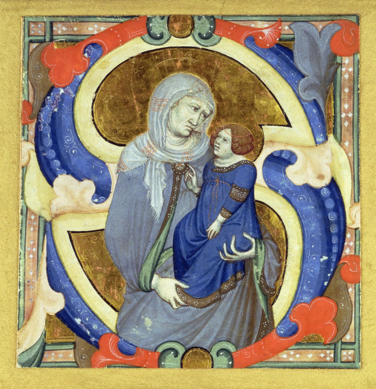 تأريخ أولي تاريخي يصور القديسة آن والعذراء بواسطة Niccolo di ser Sozzo Tegliacci