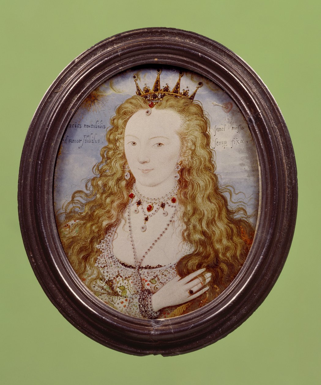 إليزابيث ستانلي ، كونتيسة هانتينغدون ، c.1601-10 بواسطة نيكولاس هيليارد