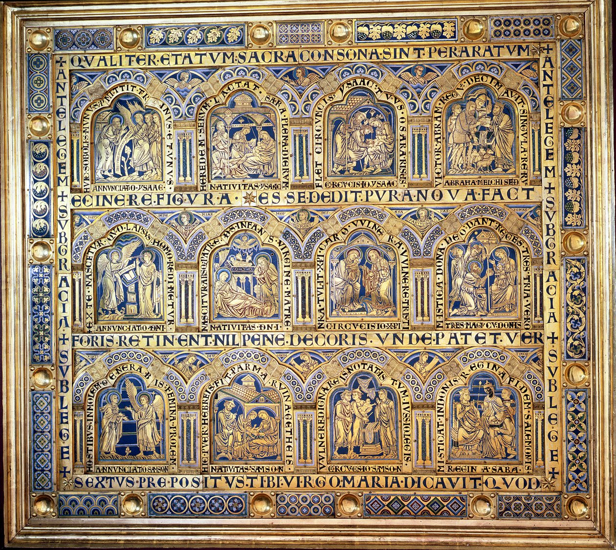 مذبح فردان ، يصور مشاهد الكتاب المقدس ، 1181 (صقل الميناء) (اللوحة اليسرى) (انظر 146820-146822) بواسطة نيكولاس فردان