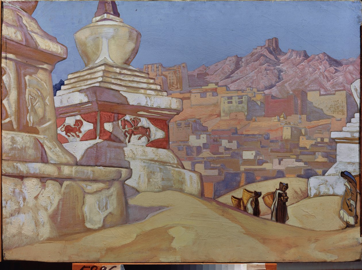 ساعي حسن الحظ (من جناح مايتريا). البوذية التبتية. عمل نيكولاس رويريتش (1874-1947) ، تمبرا على ورق مقوى بواسطة نيكولاس رويريتش