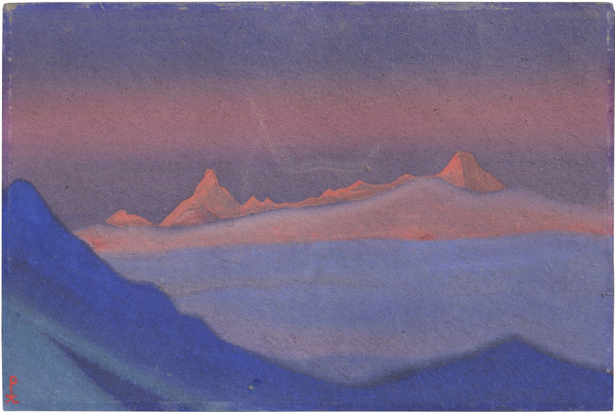 Tangla La par Roerich ، نيكولاس (1874-1947). تمبرا على ورق مقوى ، الحجم: 30،5x45،7 بواسطة نيكولاس رويريتش