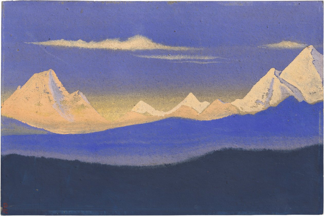 The Himalayas par Roerich، Nicholas (1874-1947). تمبرا على ورق مقوى ، الحجم: 30،5x45،7 بواسطة نيكولاس رويريتش