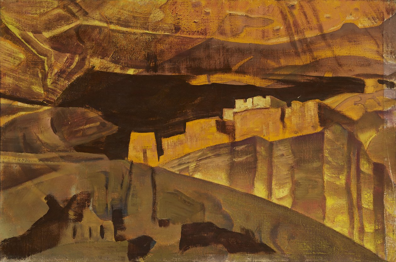 أطلال البيت الأبيض في كانيون دي شيلي ، 1921 بواسطة نيكولاس رويريتش