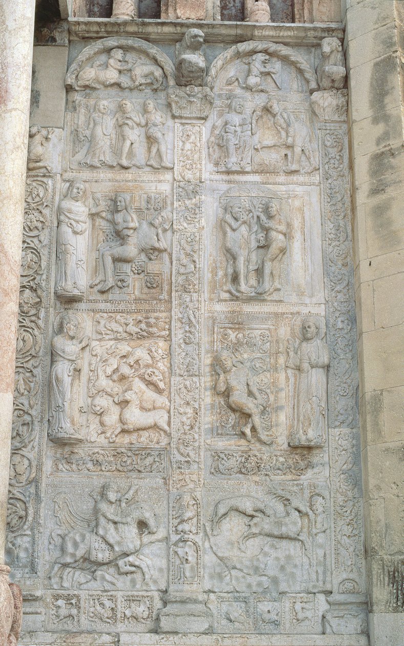 لوحات الإغاثة من الموضوعات من كتاب التكوين ، Romanesque ، c.1120-38 بواسطة نيكولاس