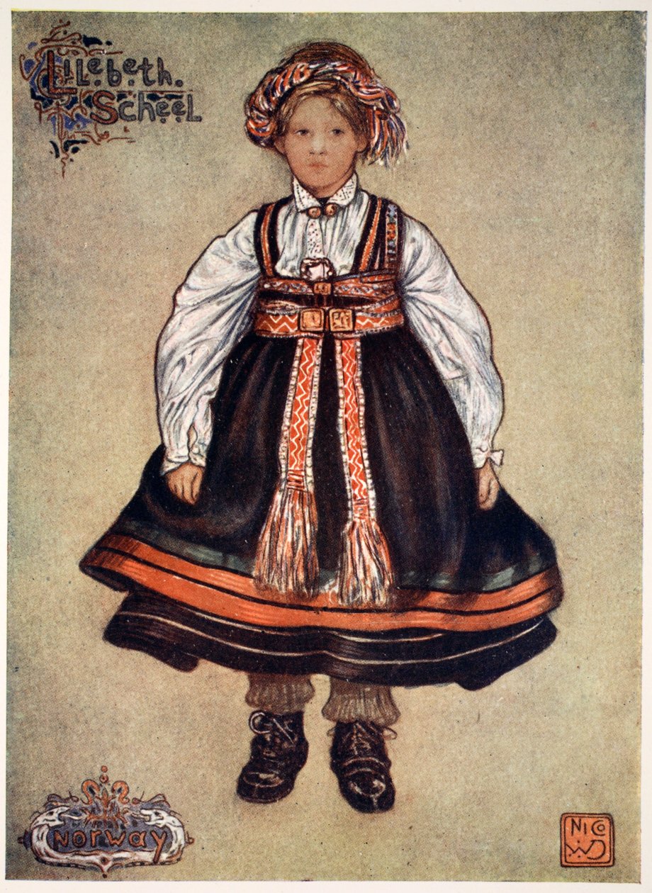 فتاة صغيرة من الفلاحين Saetersdalen ، 1905 بواسطة نيكو جونجمان