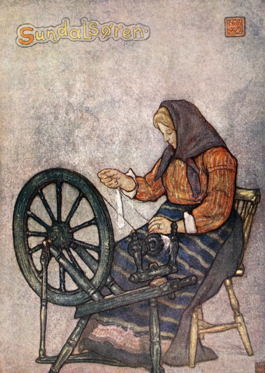 غزل المرأة ، Sundalsoren ، 1905 بواسطة نيكو جونجمان