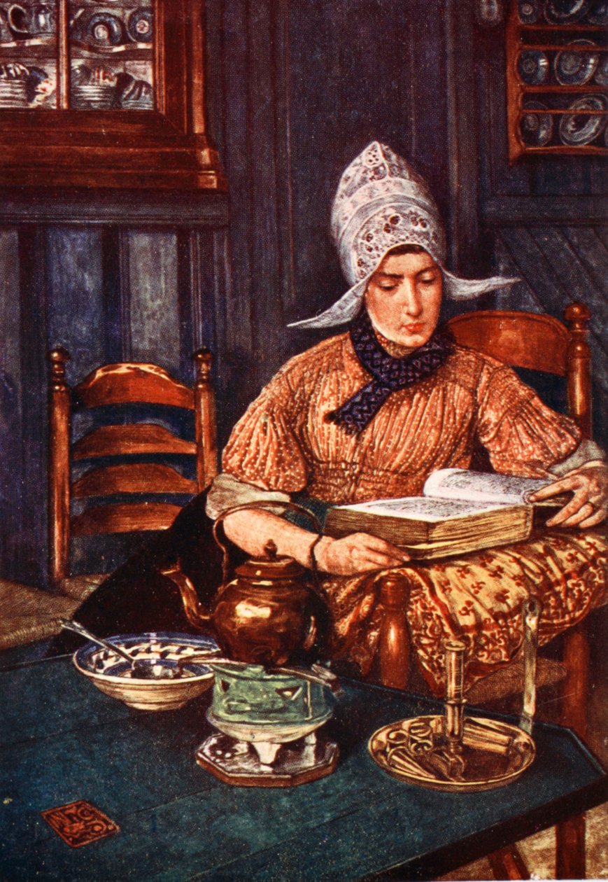 الداخلية مع امرأة تقرأ كتابا ﻿1904  بواسطة نيكو جونجمان