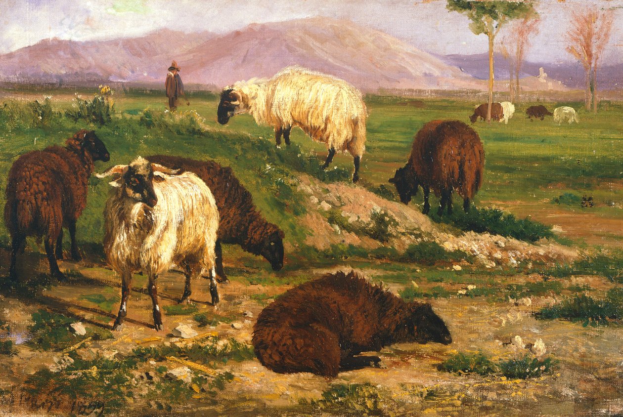 حيوانات الرعي (زيت على قماش) بواسطة نيكولا باليزي