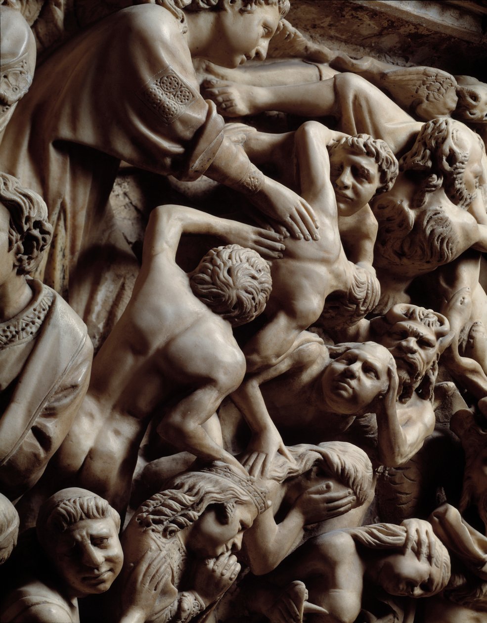 Gothic Art: Last judgment, Damned in hell, Detail of reliefs of Pulpit بواسطة نيكولا بيسانو