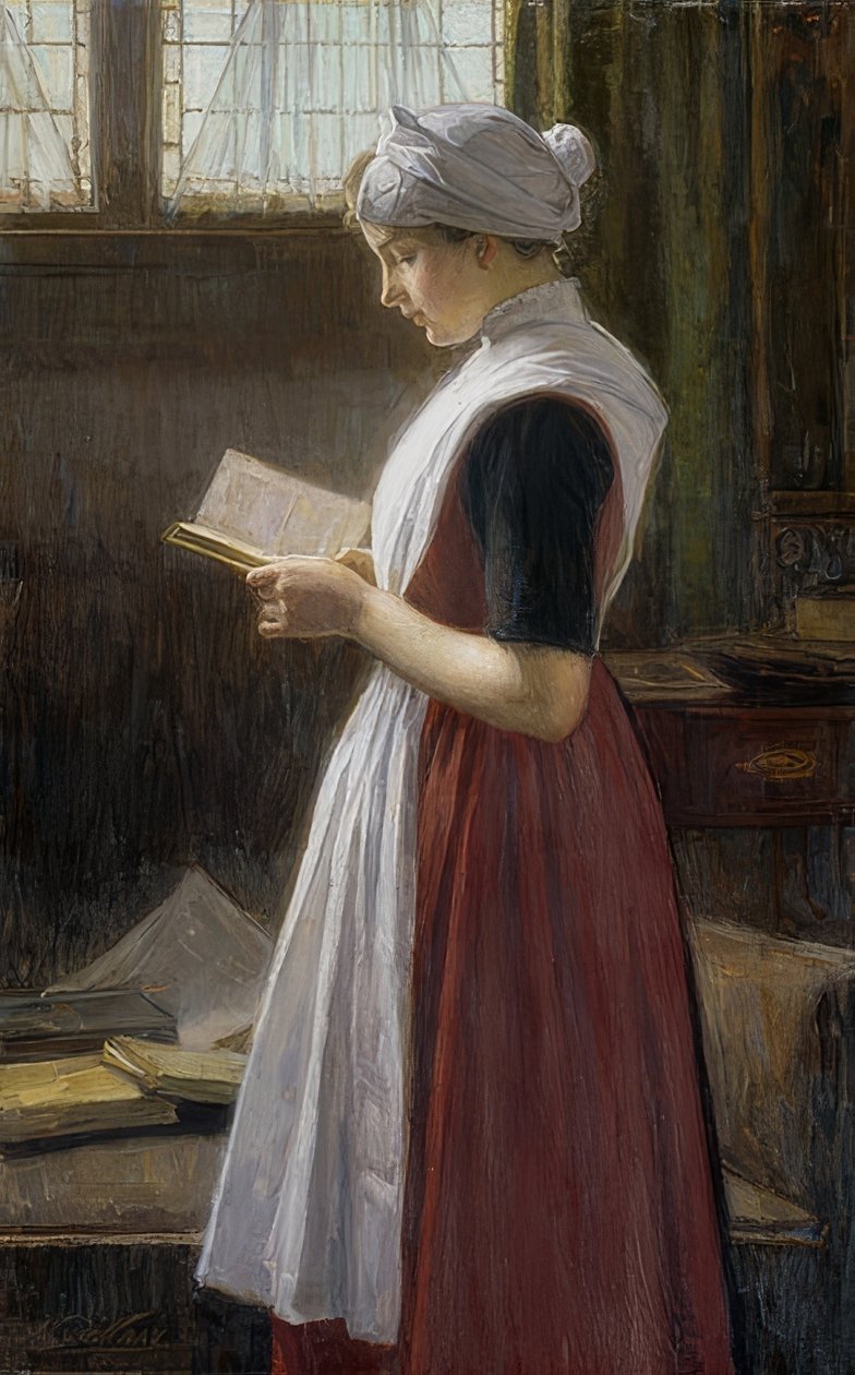 فتاة يتيمة أمستردام. حوالي 1890-1910 بواسطة Nicolaas van der Waay