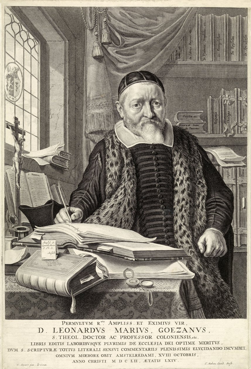 ليوناردوس ماريوس جوزانوس ، حانة. 1654 (نقش) بواسطة Nicolaes Cornelisz (حوالي 1592-1655) مويارت