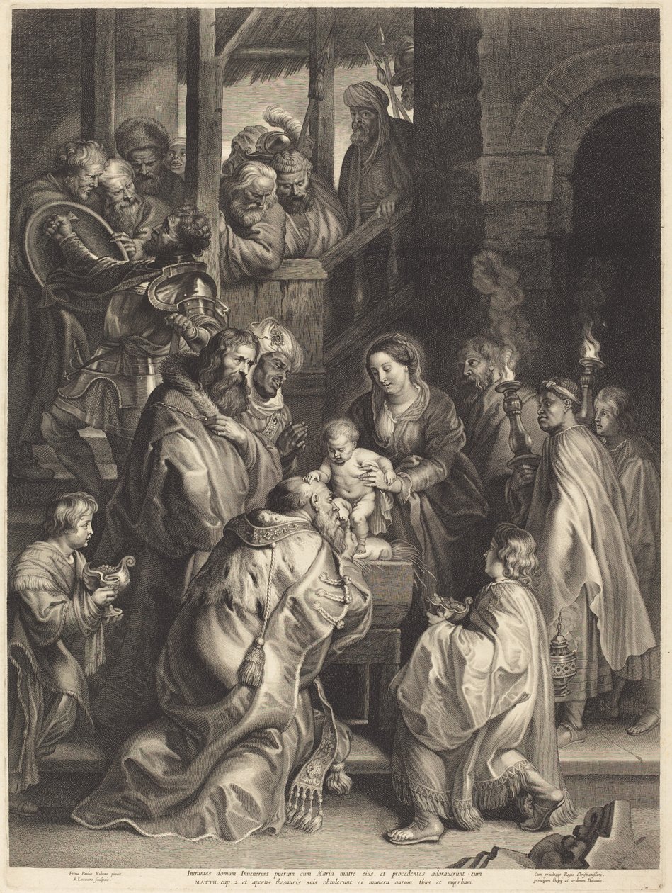 عشق المجوس بالمشاعل بواسطة Nicolaes Lauwers ، بعد السير Peter Paul Rubens