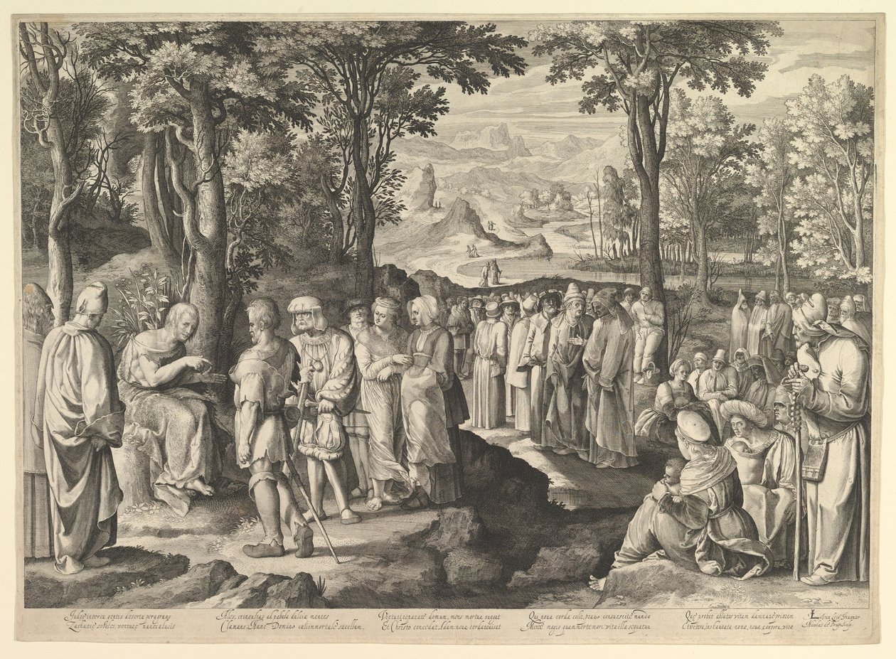 يوحنا المعمدان يكرز في الصحراء ، كاليفورنيا. 1527 - 28 بواسطة نيكولايس دي بروين