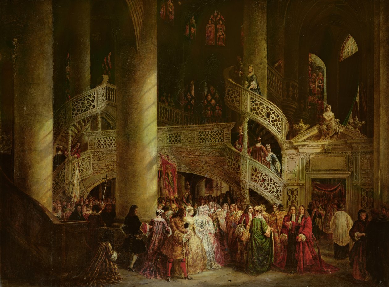 داخل كنيسة سانت إتيان دو مونت ، The Rood-Screen ، 1851 بواسطة نيكولاس ألكسندر باربييه