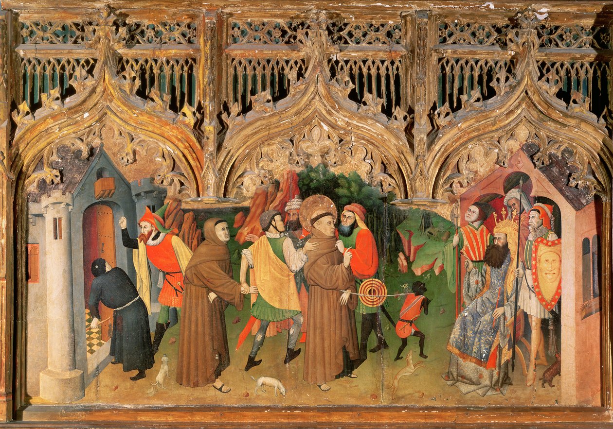 مشهد من حياة القديس فرنسيس من حياة العذراء والقديس فرنسيس Altarpiece بواسطة نيكولاس فرانسيس