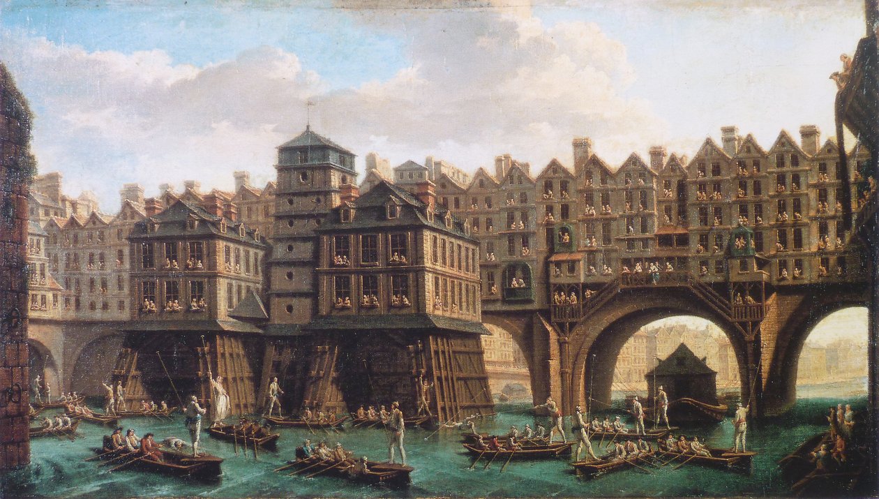Joust des Mariniers بين Pont-Notre-Dame و Pont-au-Change بواسطة نيكولاس جان بابتيست راجوينت