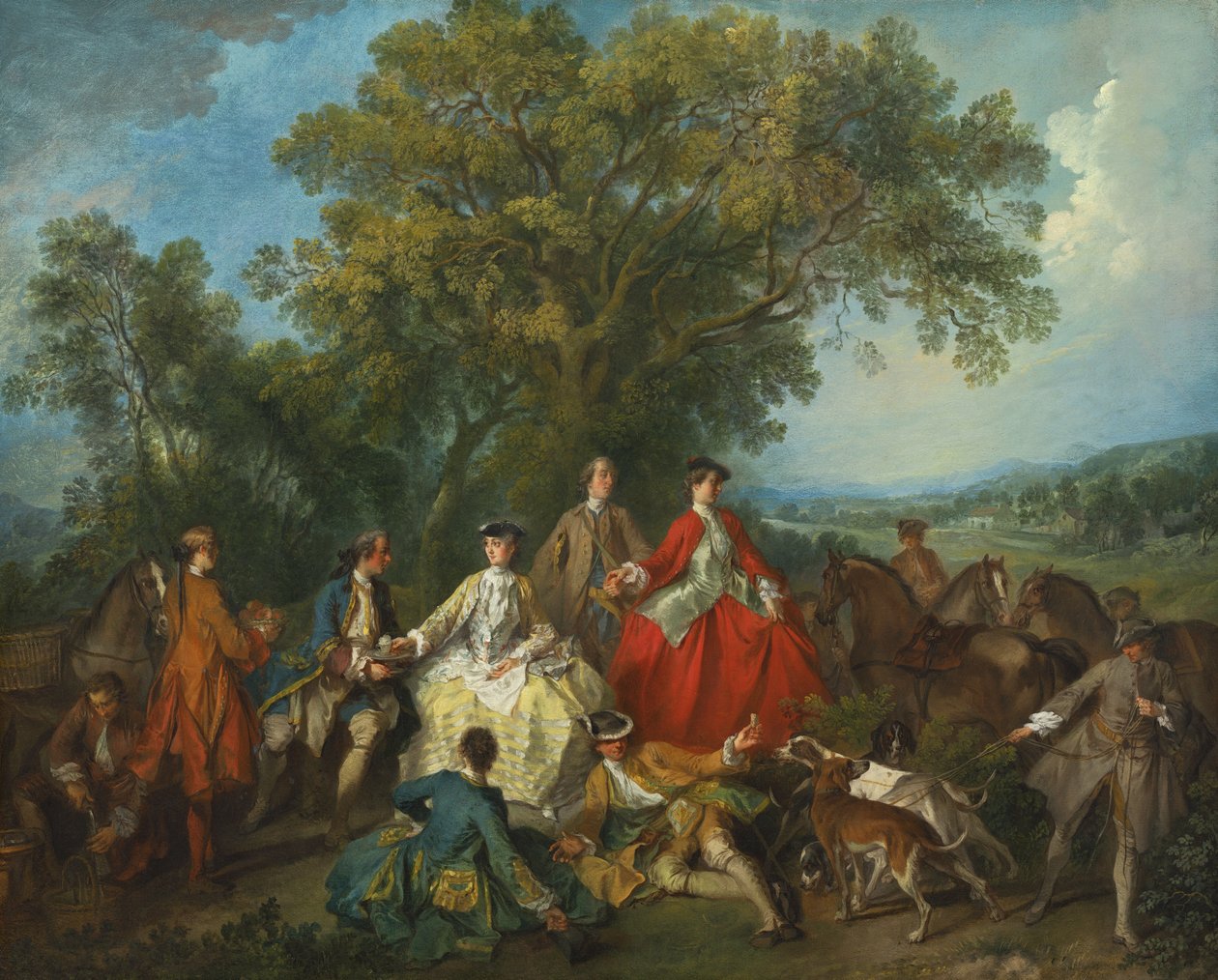 نزهة بعد الصيد ، c.1735-40 بواسطة نيكولاس لانكريت