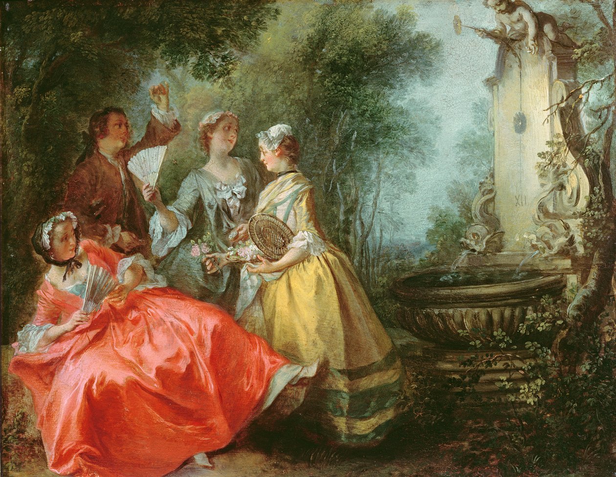 The Times Times of the Day: Midday، c.1739-41 (زيت على النحاس) بواسطة نيكولاس لانكريت