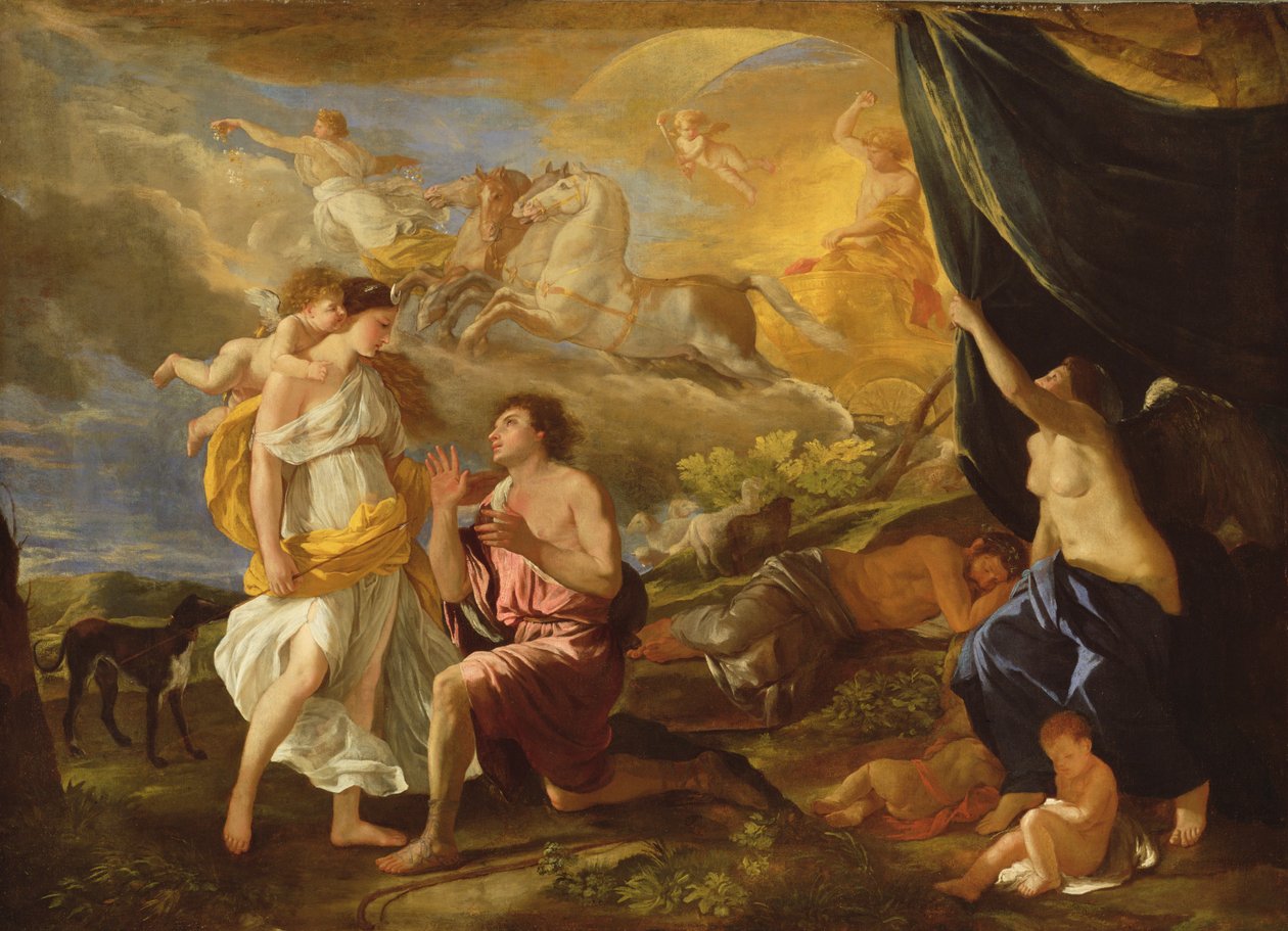 سيلين و Endymion ، c.1630 بواسطة نيكولاس بوسين