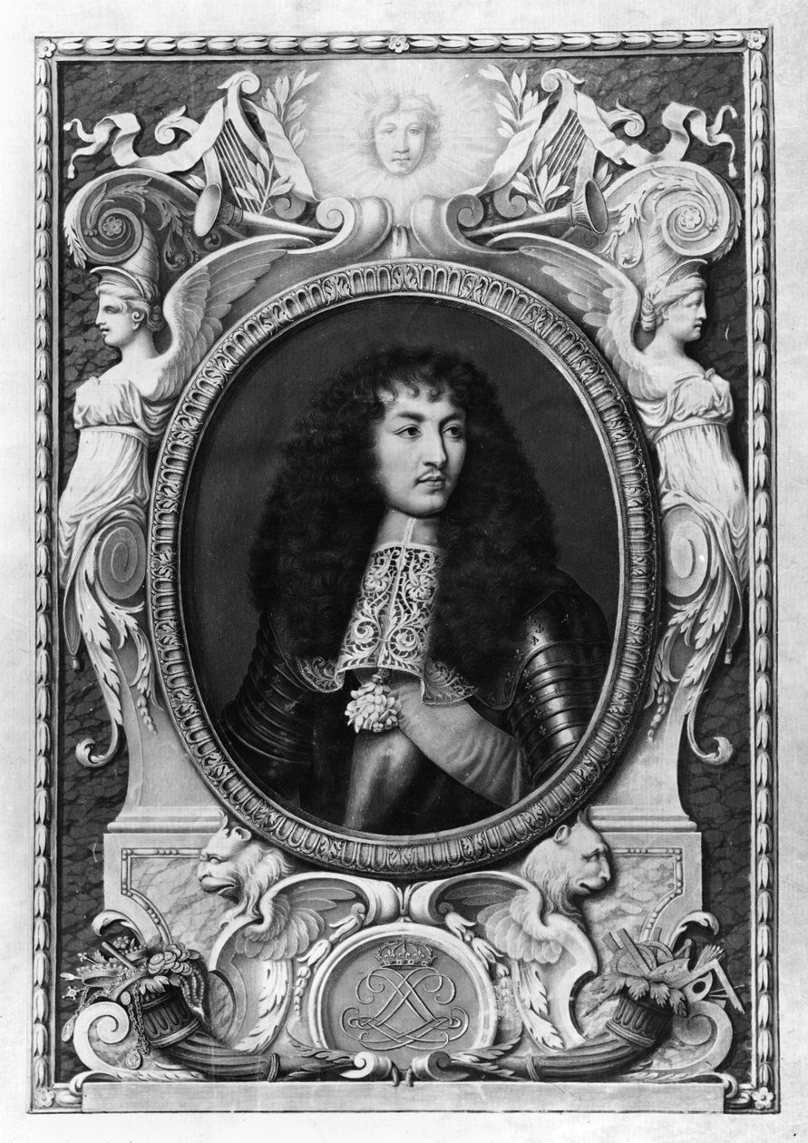 صورة ميدالية لويس الرابع عشر (1638-1715) (مرحاض على الرق) بواسطة نيكولاس روبرت