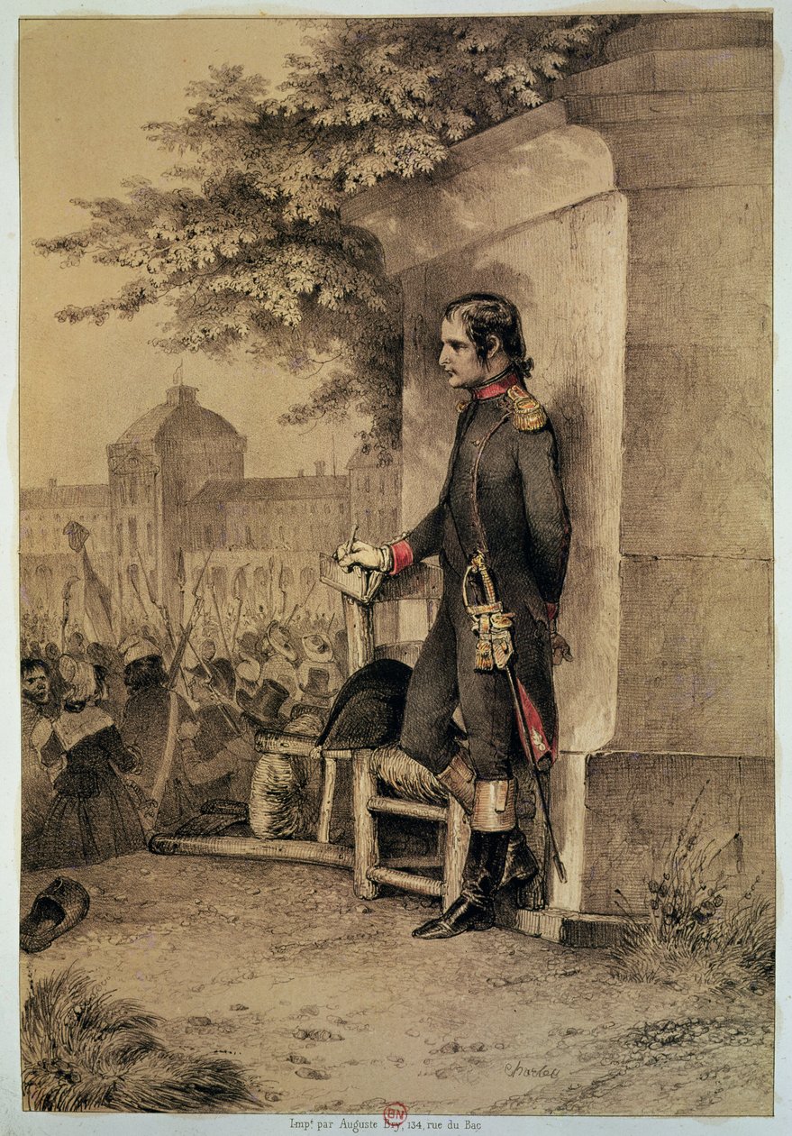 نابليون الأول (1769-1821) في حصار التويلري ، 10 أغسطس 1792 بواسطة الكسندر جبرائيل (بعد) ديكامبس