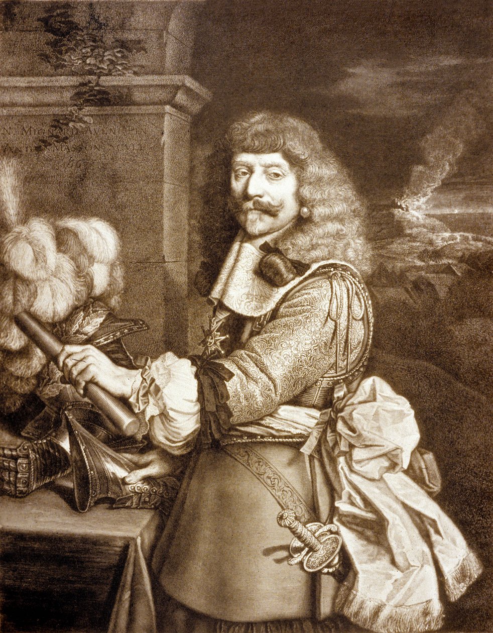 هنري دي لورين ديت كاديت لا بيرل (1601 1666) نقش Comte d'Harcourt و d'Armagnac و de Brionne و Viscount de Marsan بواسطة أنطوان ماسون (نقش) بواسطة نيكولاس (بعد) مينارد