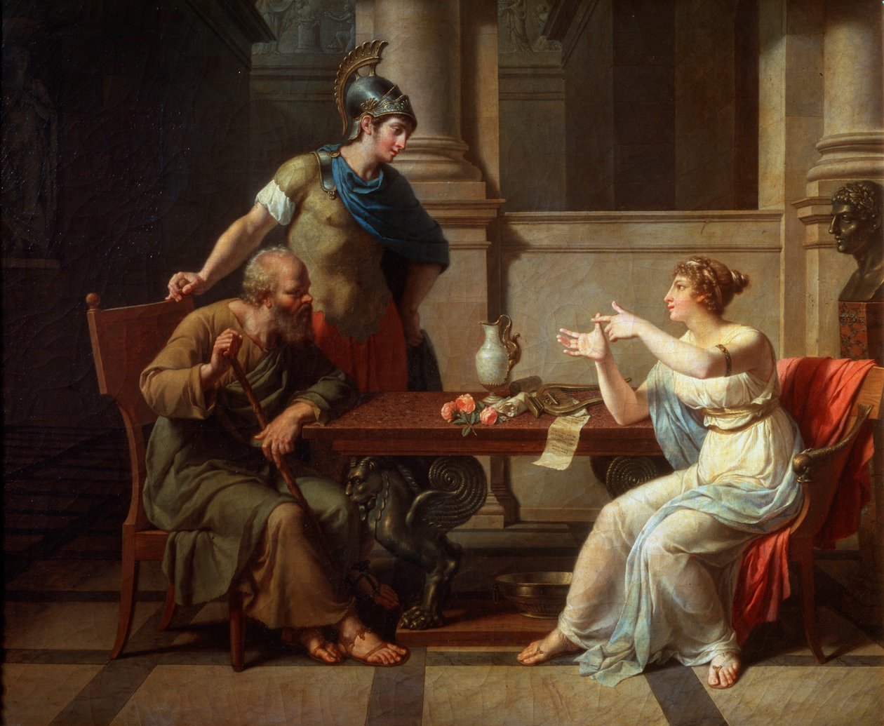 سقراط والسيبيديس في أسباسيا ، 1801. بواسطة نيكولاس أندريه مونسياو