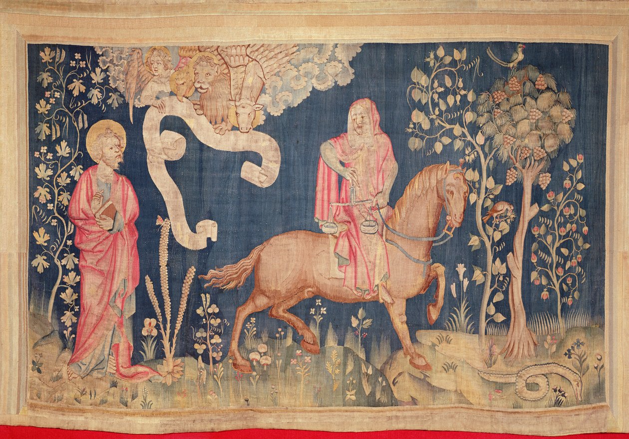 المجاعة على الحصان الأسود ، من نسيج نهاية العالم ، 1373-87 (نسيج) بواسطة نيكولاس باتايل