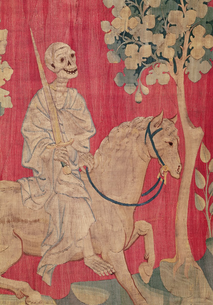 الحصان والموت ، من نسيج نهاية العالم ، 1373-87 (نسيج) بواسطة نيكولاس باتايل